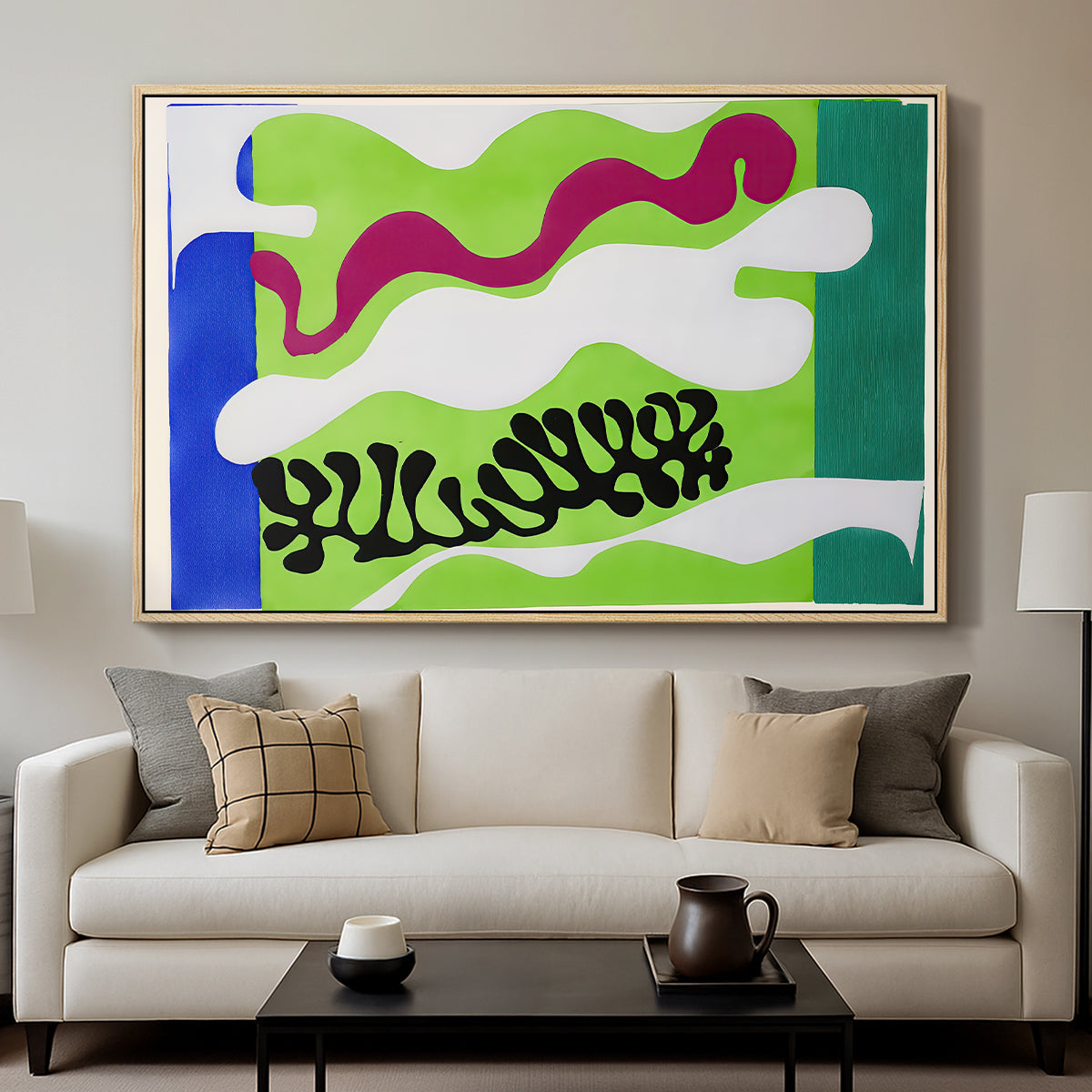 The Lagoon (Le lagon), from Jazz, 1947 - Floater Framed Canvas Print