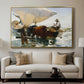 The Return from Fishing: Hauling the Boat, 1894 - Floater Framed Canvas Print
