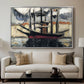 Two Boats Side by Side, Port of Marseilles, c. 1916 - Floater Framed Canvas Print