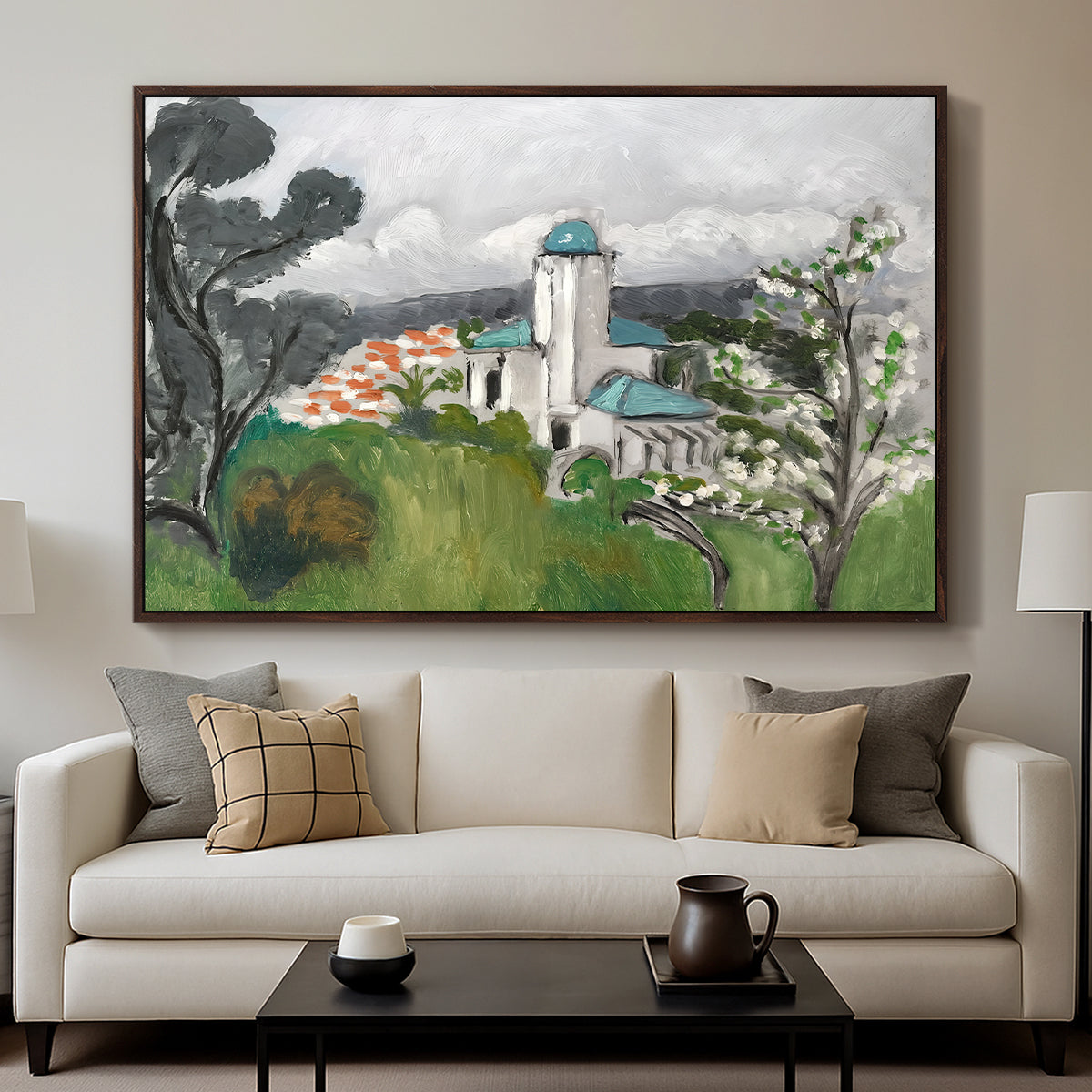 The Blue Villa (La Villa Bleue), c. 1918 - Floater Framed Canvas Print