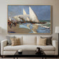 The Beach at Valencia, 1908 - Floater Framed Canvas Print