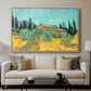 Wooden Sheds Among the Olive Trees and Cypresses, 1889 - Floater Framed Canvas Print