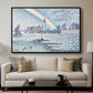 Entrance to the Port of Honfleur, 1899 - Floater Framed Canvas Print