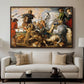 The Wolf and Fox Hunt, c. 1616 - Floater Framed Canvas Print
