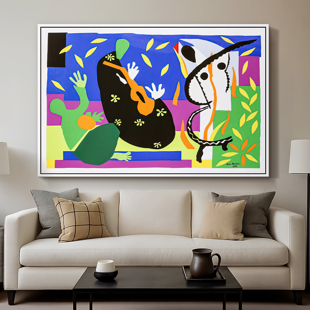 The Sorrows of the King, 1952 - Floater Framed Canvas Print