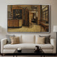 The Old Inn 'Het Loodshuis' in Antwerp, 1877 - Floater Framed Canvas Print