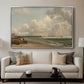 Yarmouth Jetty, 1822 - Floater Framed Canvas Print