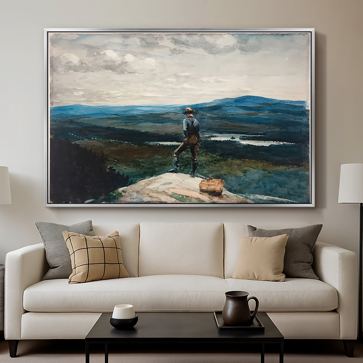 The Ranger, Adirondacks, 1882 - Floater Framed Canvas Print