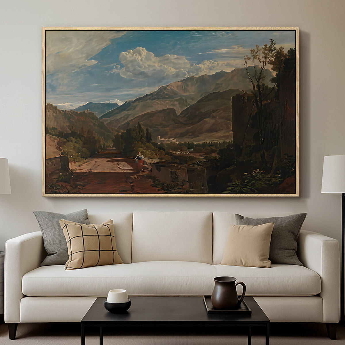 Bonneville, Savoy, 1803 - Floater Framed Canvas Print