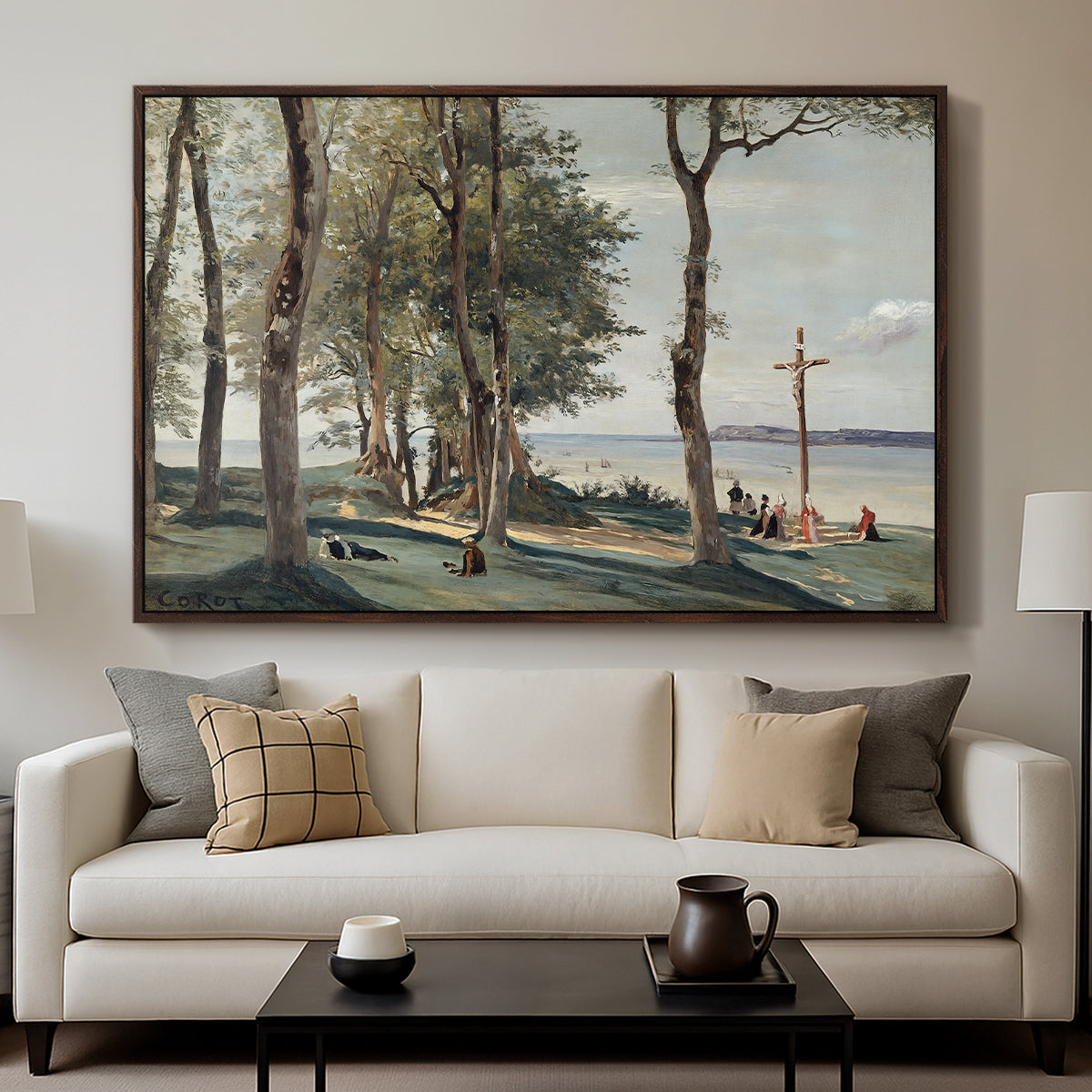 A Calvary on the Cote de Grace, c. 1829 - Floater Framed Canvas Print