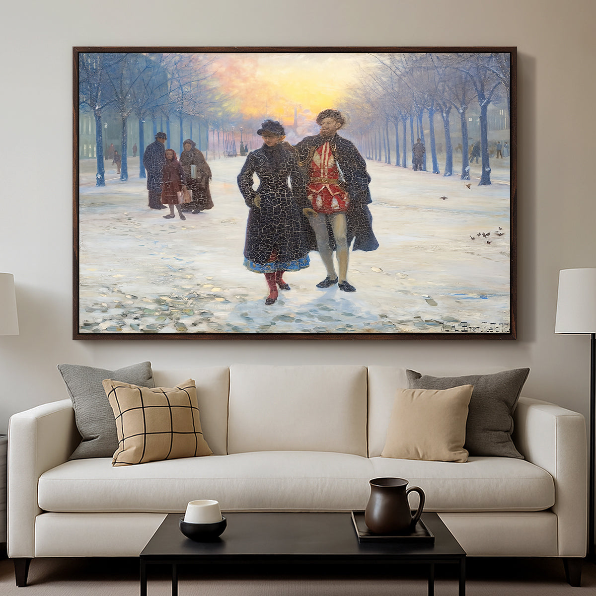 Morning after the Carnival, 1884 - Floater Framed Canvas Print