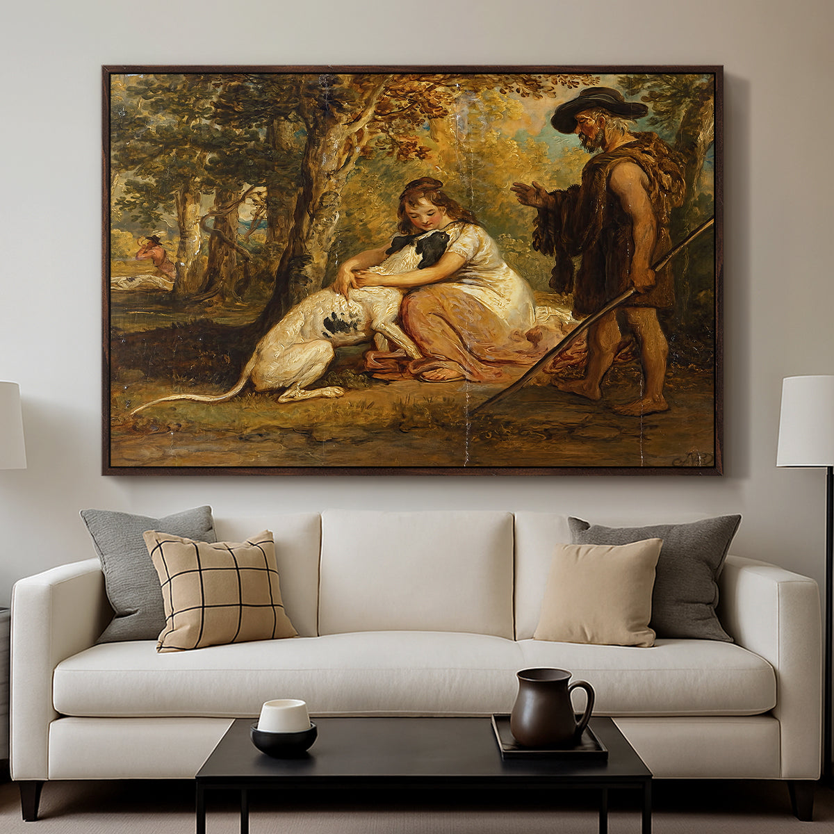Measure for Measure, or The Biter Bit, 1840 - Floater Framed Canvas Print