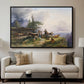 An Alpine Farm on the Untersberg, 1835 - Floater Framed Canvas Print