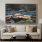 Hudson River, 1892 - Floater Framed Canvas Print
