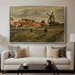 The Potato Harvest, c. 1875 - Floater Framed Canvas Print