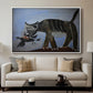 Cat Catching a Bird, 1939 - Floater Framed Canvas Print