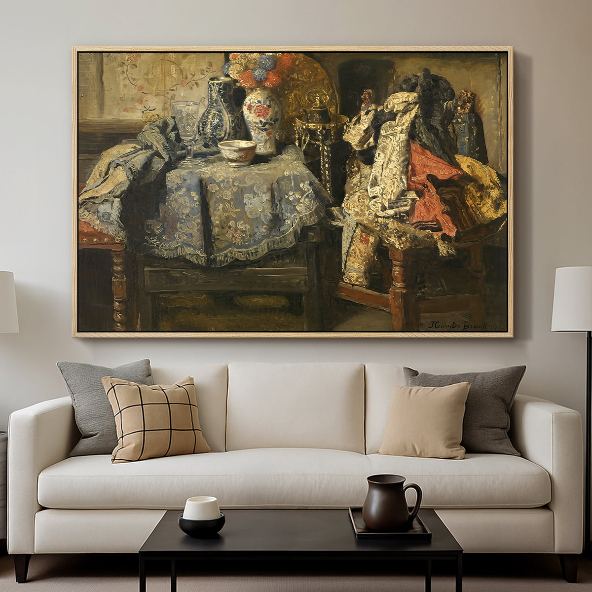 Still Life Requisites, 1885 - Floater Framed Canvas Print