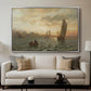 View from the Oslofjord, 1866 - Floater Framed Canvas Print