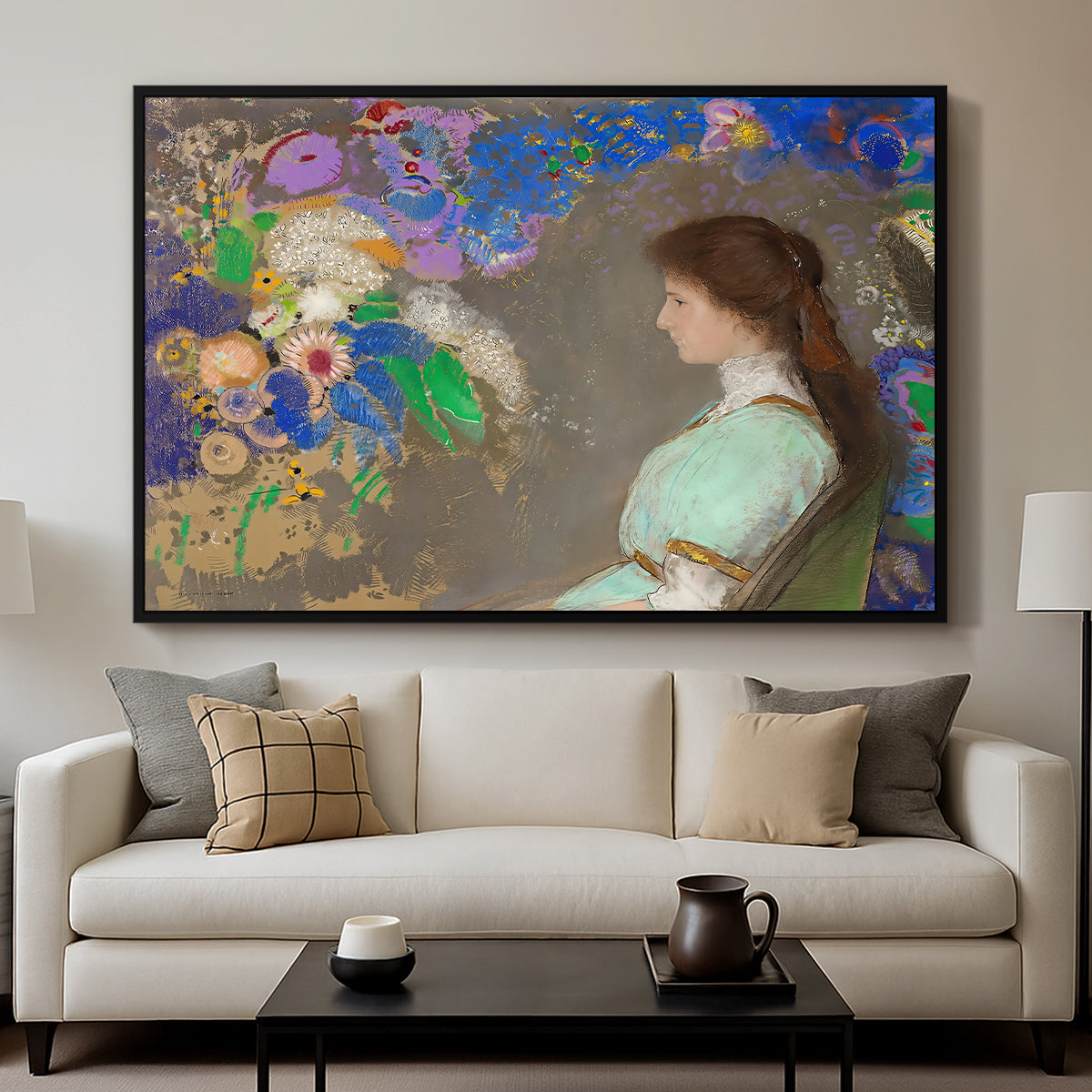 Portrait of Violette Heymann, 1910 - Floater Framed Canvas Print