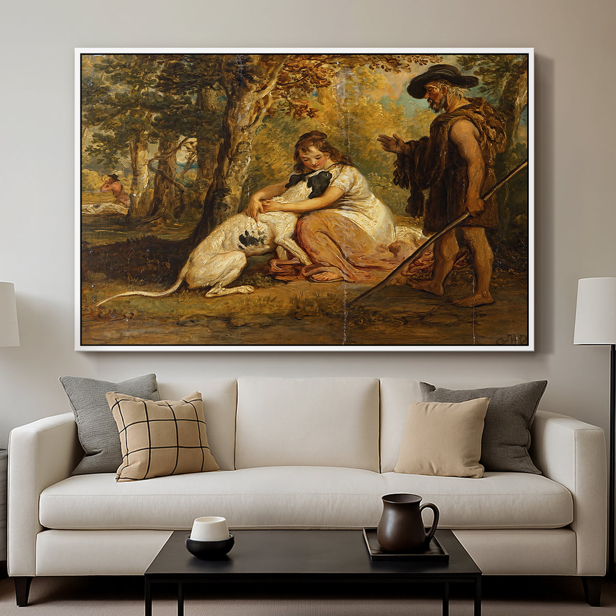Measure for Measure, or The Biter Bit, 1840 - Floater Framed Canvas Print