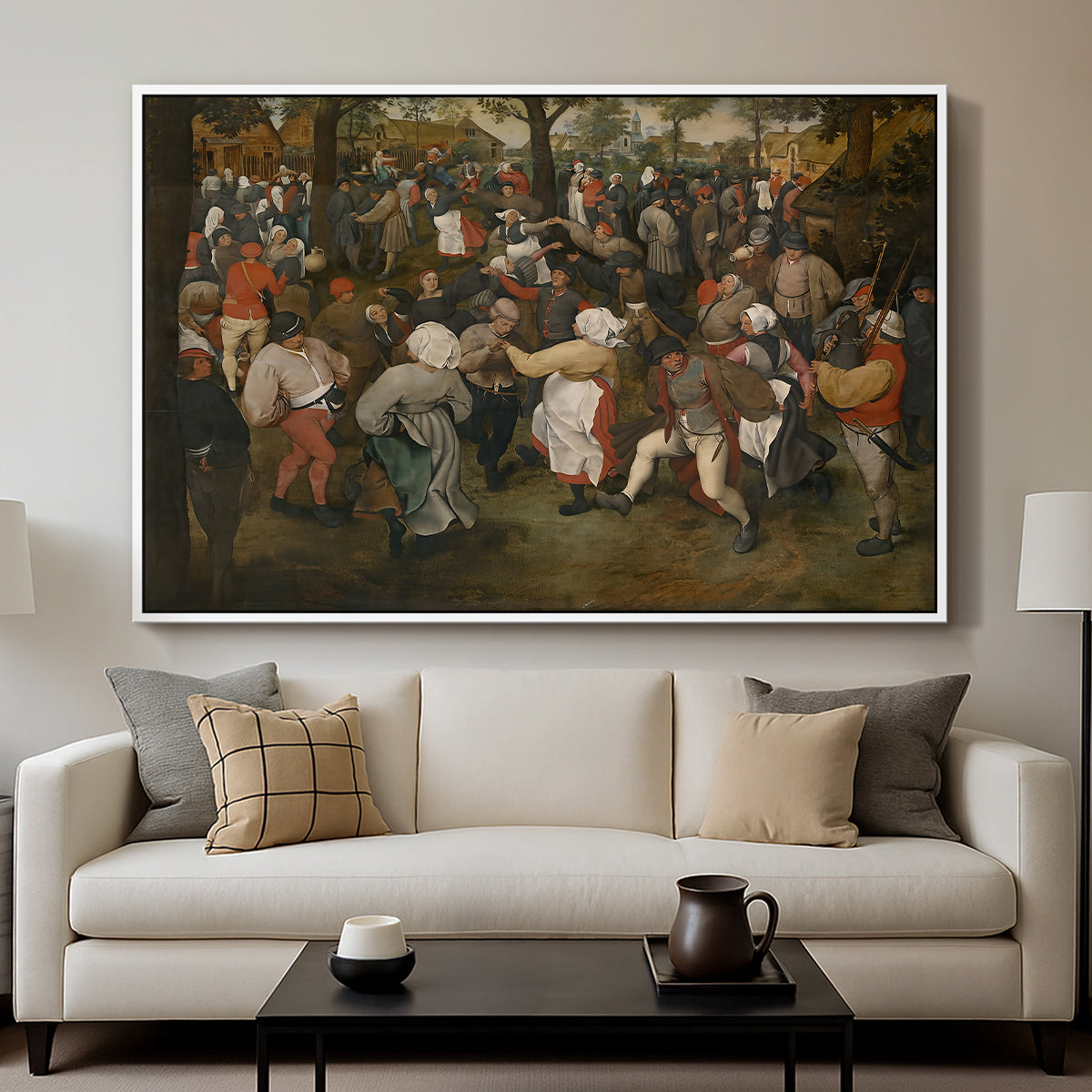 The Wedding Dance, c. 1566 - Floater Framed Canvas Print