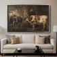 Portraits of Two Extraordinary Oxen, Property of the Earl of Powis, 1814 - Floater Framed Canvas Print