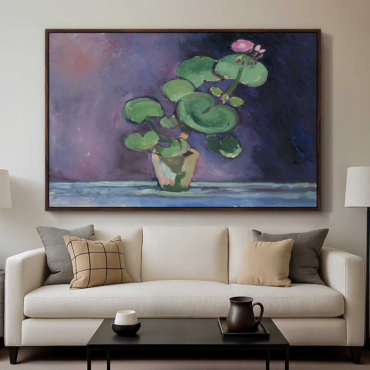 Geranium, 1909 - Floater Framed Canvas Print