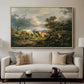 Young Peasant Couple Resting in the Field, 1829 - Floater Framed Canvas Print