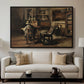 The Studio of Ferdinand De Braekeleer I, Father of the Painter, c. 1873-1885 - Floater Framed Canvas Print