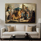 David with Goliath's Head in front of Saul, for Rembrandt, 1627 - Floater Framed Canvas Print