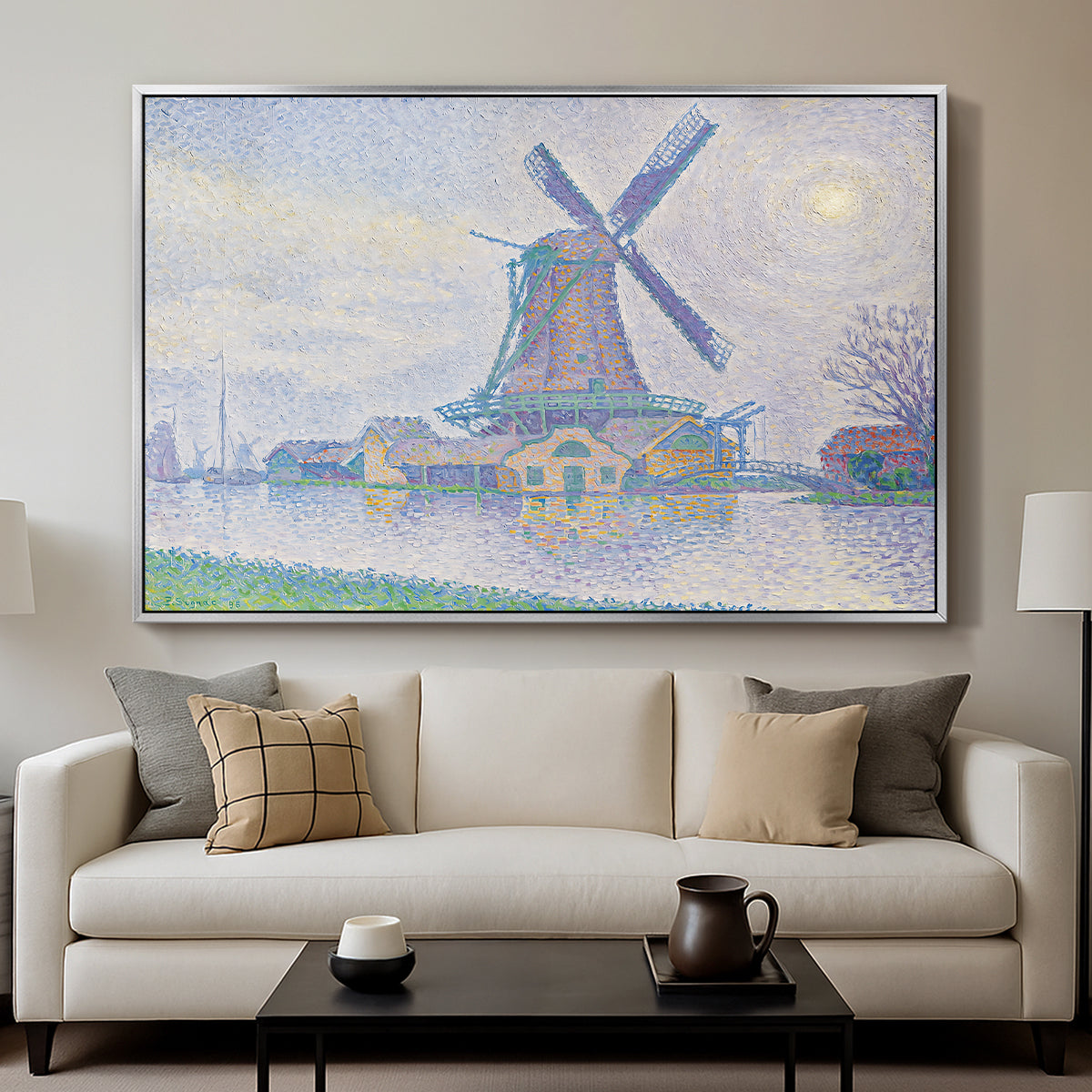 Mill of Edam (Moulin d'Edam), 1896 - Floater Framed Canvas Print