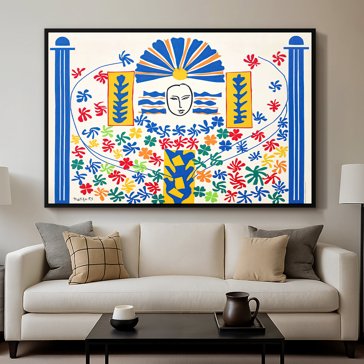Apollo (Apollon), 1953 - Floater Framed Canvas Print