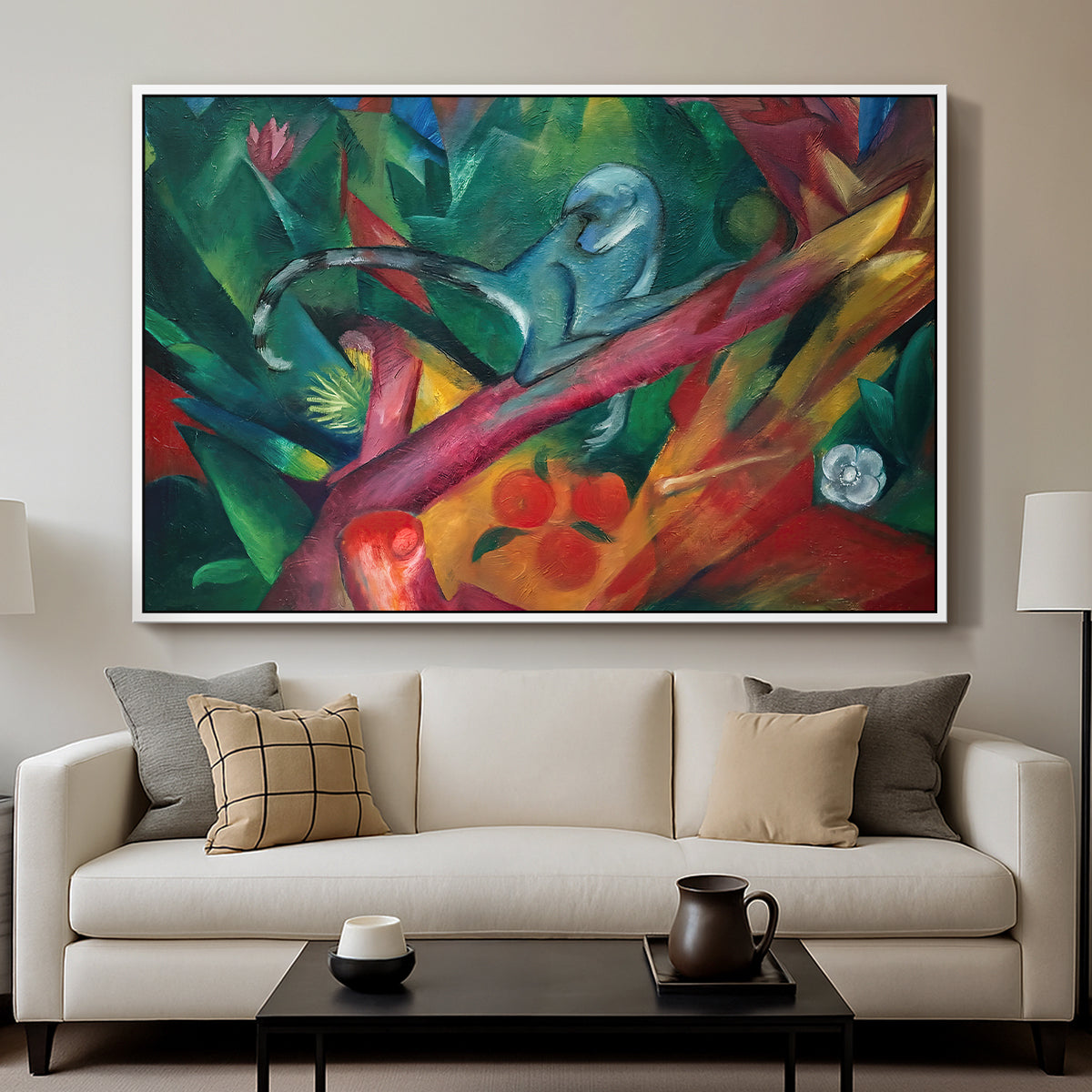 The Monkey, 1912 - Floater Framed Canvas Print