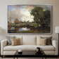 Dedham Lock and Mill, c. 1820 - Floater Framed Canvas Print