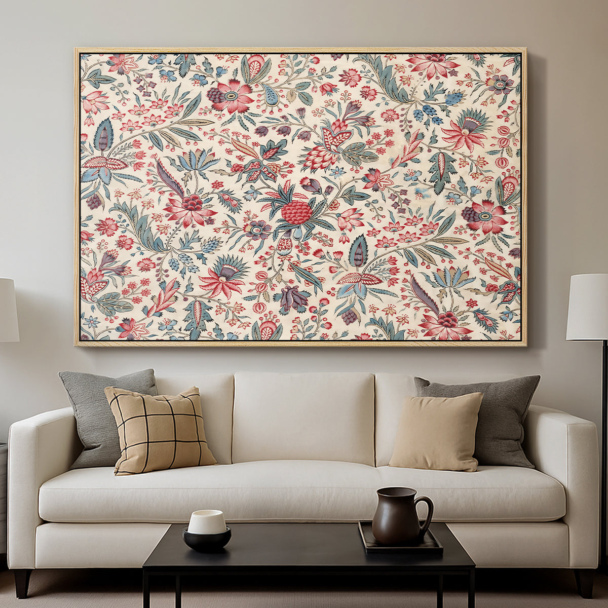 Anaras - Cream, c. 1775-1800 - Floater Framed Canvas Print