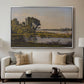 Landscape with a River, 1892 - Floater Framed Canvas Print