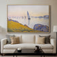 Evening Calm, Concarneau, Opus 220, 1891 - Floater Framed Canvas Print