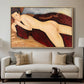 Reclining Nude from the Back (Nu couché de dos), c. 1917 - Floater Framed Canvas Print