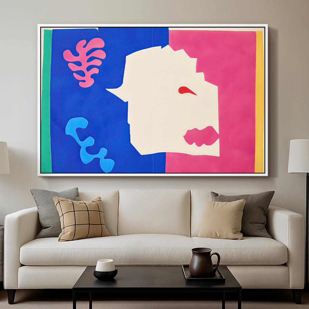 The Wolf (Le loup), from Jazz, 1947 - Floater Framed Canvas Print