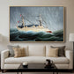 A Ship in the Storm, c. 1899 - Floater Framed Canvas Print