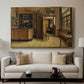 The Old Inn 'Het Loodshuis' in Antwerp, 1877 - Floater Framed Canvas Print