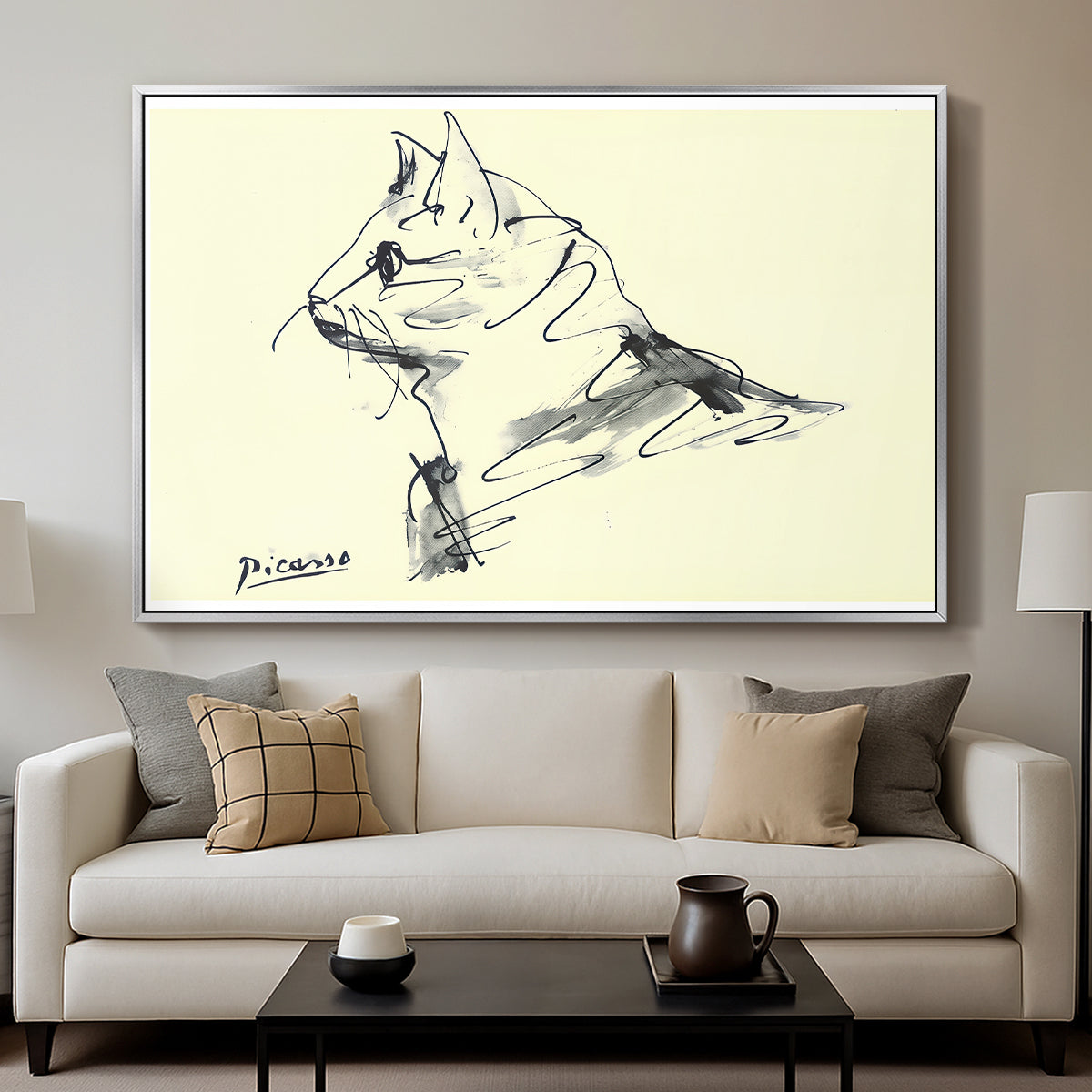 Cat (Le chat), c. 1961 - Floater Framed Canvas Print