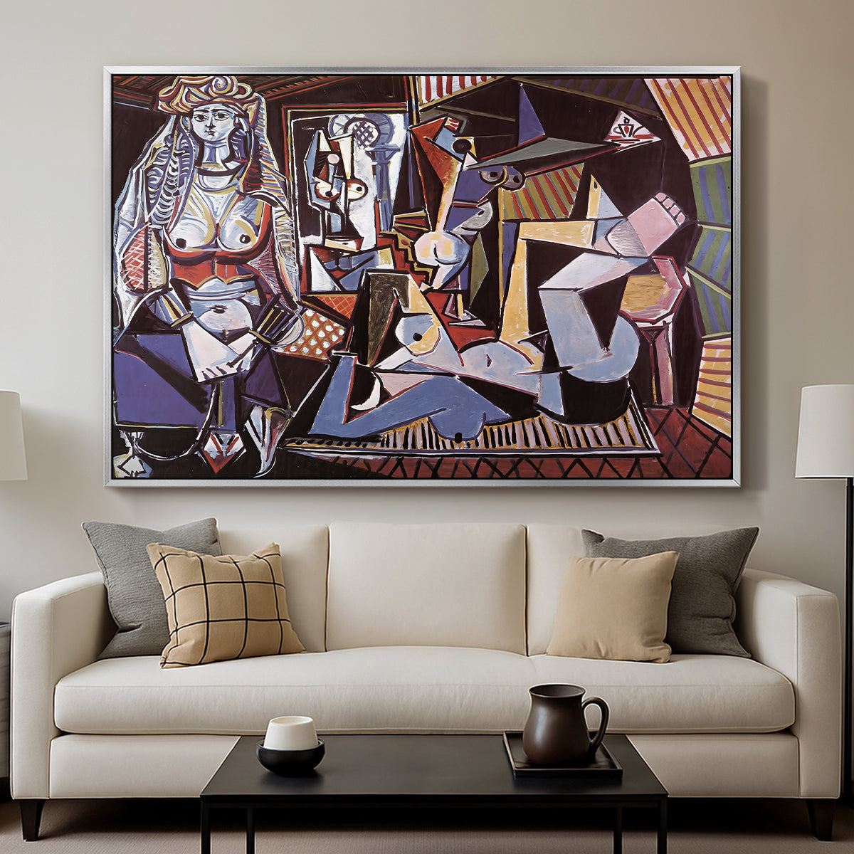 Women of Algiers (Version O), 1955 - Floater Framed Canvas Print