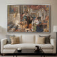 Roman Pilgrims, 1854 - Floater Framed Canvas Print