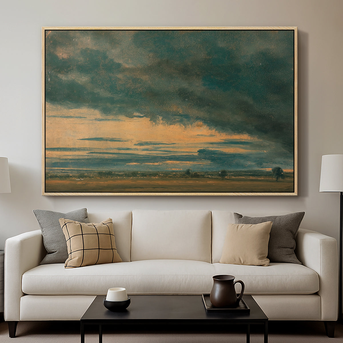 Cloud Study, c. 1821 - Floater Framed Canvas Print
