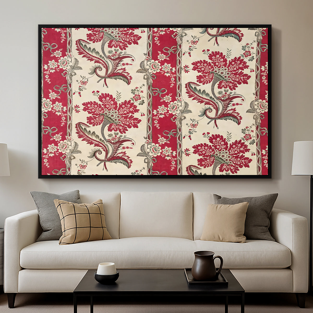 The Flowering Cornucopia (La Corne Fleurie), c. 1789-1850 - Floater Framed Canvas Print