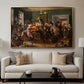 An Auction Scene, 1835 - Floater Framed Canvas Print