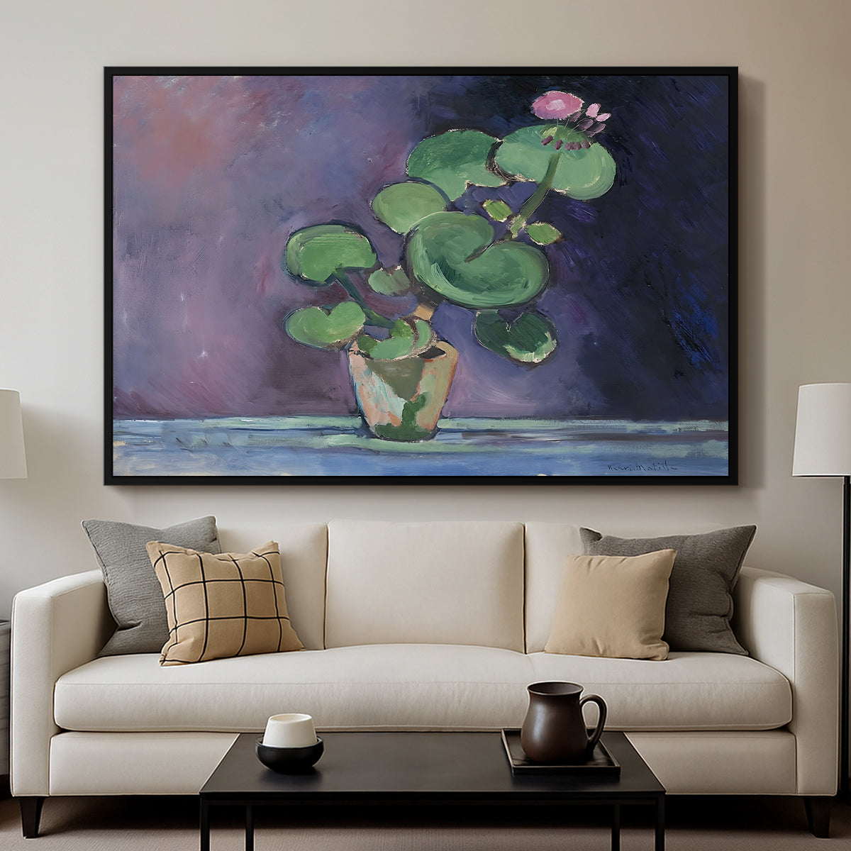 Geranium, 1909 - Floater Framed Canvas Print