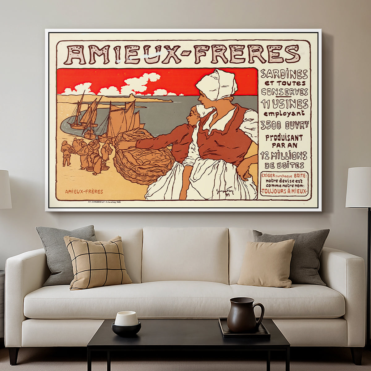 Amieux-Frères (Advertising Poster), 1899 - Floater Framed Canvas Print