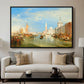 Venice: The Dogana and San Giorgio Maggiore, 1834 - Floater Framed Canvas Print